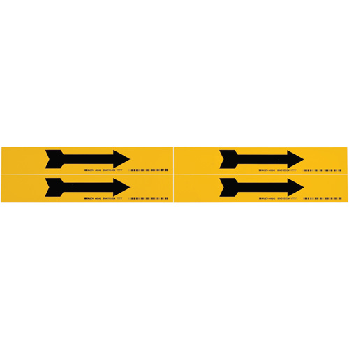 Arrow Pipe Marker, Self-Adhesive, 1-1/8" H x 7" W, Black on Yellow Helyx Safety & Industrial Supplies