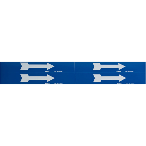 Arrow Pipe Markers, Self-Adhesive, 1-1/8" H x 7" W, White on Blue Helyx Safety & Industrial Supplies