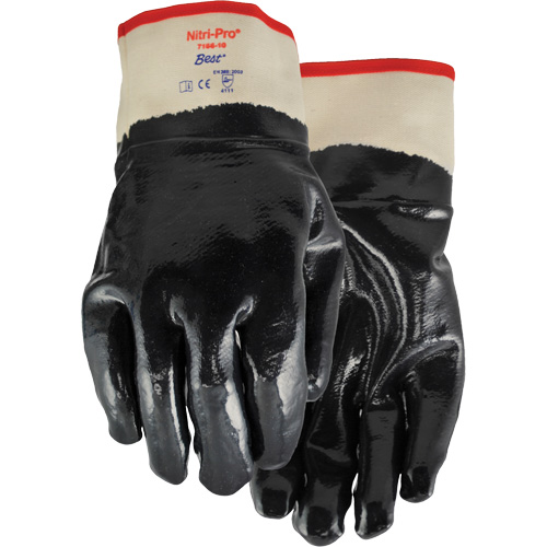 Gants enduits Nitri-Pro, 9/Grand, R&ecirc;vetement Nitrile, Enveloppe en Jersey/Coton Helyx Safety & Industrial Supplies