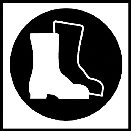 Right to Know Pictogram Labels -Boots, Vinyl, Sheet, 5/8" L x 3/4" W Helyx Safety & Industrial Supplies