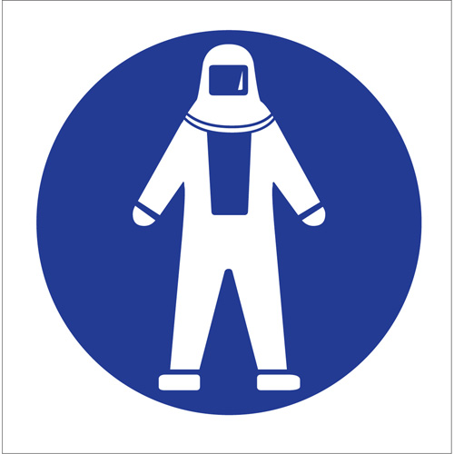 Right to Know Pictogram Labels - Full Protection Suit, Vinyl, Sheet, 1-1/4" L x 1-1/2" W Helyx Safety & Industrial Supplies