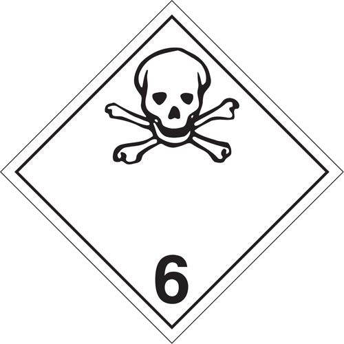 Plaque-&eacute;tiquette TMD mati&egrave;res toxiques, Aluminium Helyx Safety & Industrial Supplies