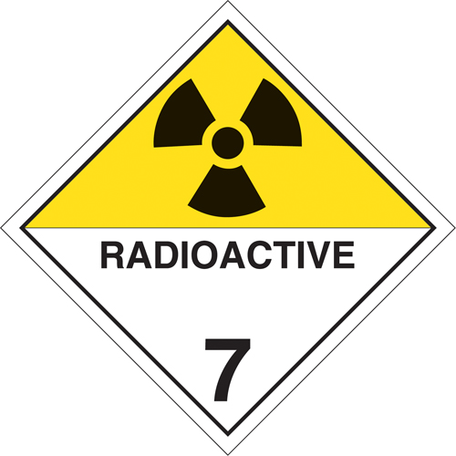 Plaque-&eacute;tiquette TMD mati&egrave;res radioactives, Plastique Helyx Safety & Industrial Supplies