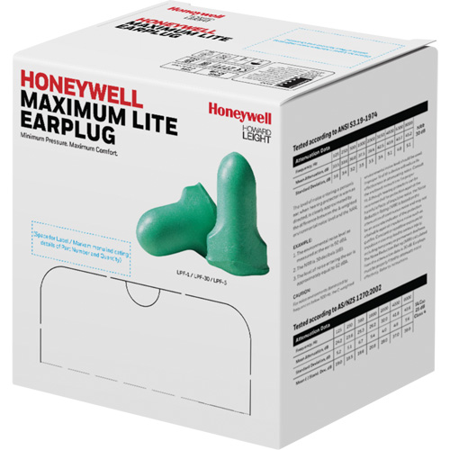 Howard Leight Maximum Lite Low-Pressure Foam Earplugs, Bulk - B Helyx Safety & Industrial Supplies