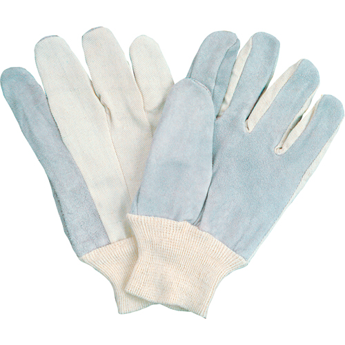 Gants de travail &agrave; index complet d'usage standard, Grand, Paume en Cuir de vache refendu Helyx Safety & Industrial Supplies