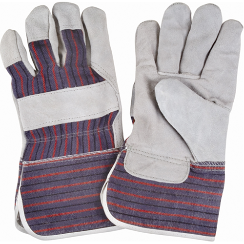 Gants d'ajusteur rugueux, Grand, Paume en Cuir de vache refendu, Doublure en Coton Helyx Safety & Industrial Supplies