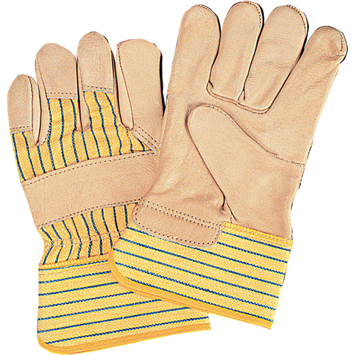 Standard-Duty Dry-Palm Fitters Gloves, Medium, Grain Cowhide Palm, Cotton Inner Lining Helyx Safety & Industrial Supplies