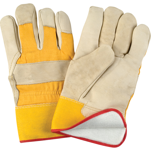 Abrasion-Resistant Winter-Lined Fitters Gloves, Large, Grain Cowhide Palm, Foam Fleece Inner Lining Helyx Safety & Industrial Supplies