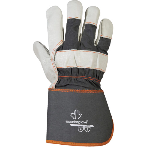 Endura&reg; Fitters Work Gloves, One Size, Grain Cowhide Palm, Cotton Inner Lining Helyx Safety & Industrial Supplies