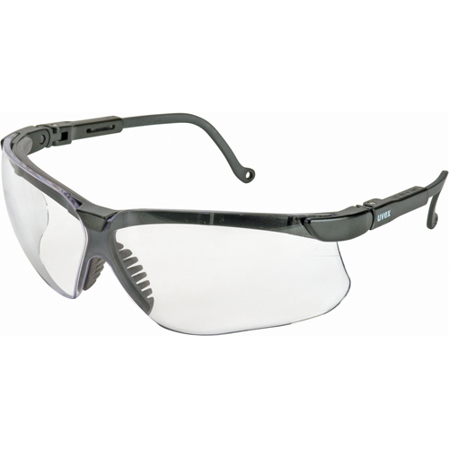 Lunettes de s&eacute;curit&eacute; Uvex Genesis, Lentille Transparent, Antibu&eacute;e/Anti-&eacute;gratignures, R&eacute;pond ou surpasse la norme CSA Z94.3 Helyx Safety & Industrial Supplies