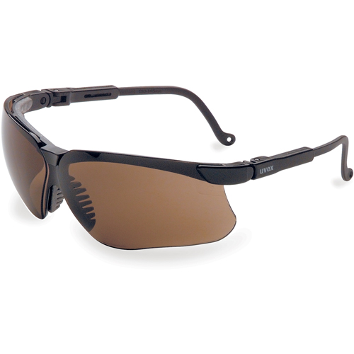 Lunettes de s&eacute;curit&eacute; Uvex Genesis, Lentille Brun, Anti-&eacute;gratignures, R&eacute;pond ou surpasse la norme CSA Z94.3 Helyx Safety & Industrial Supplies