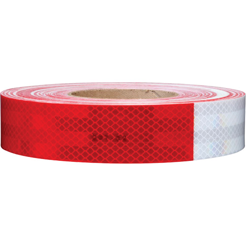 3M Scotchlite Diamond Grade mat&eacute;riau de perceptibilit&eacute; S&eacute;rie 983, 4" la x 150' lo, Rouge & blanc Helyx Safety & Industrial Supplies
