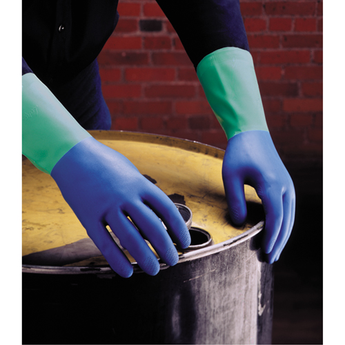 Protector Gloves, Size 6/Small/6.5, 13" L, Nitrile/Rubber Latex, Flock-Lined Inner Lining, 28-mil Helyx Safety & Industrial Supplies