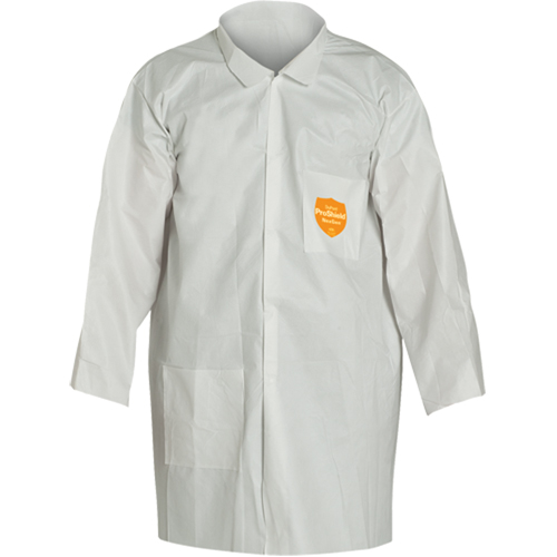 ProShield&reg; 60 Lab Coat, Microporous/Polypropylene, White, Medium Helyx Safety & Industrial Supplies