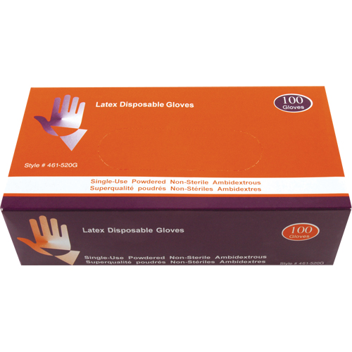 Industrial Grade Gloves, Medium, Latex, Powdered, White Helyx Safety & Industrial Supplies