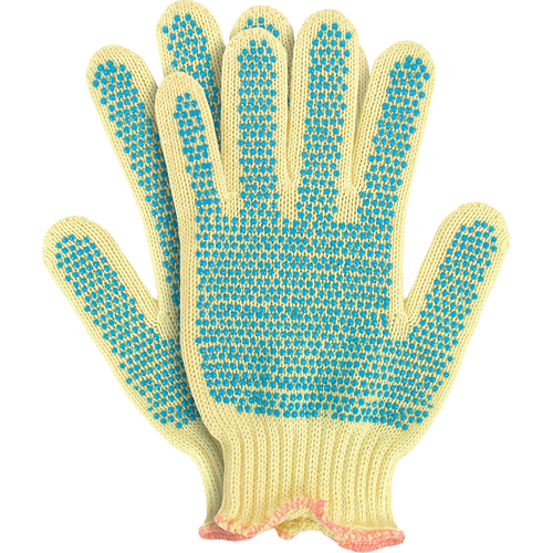 Gants en tricot avec pois, Taille Petit/7, Calibre 7, Rev&ecirc;tement PVC, Enveloppe en Kevlar, ANSI/ISEA 105 niveau 2 Helyx Safety & Industrial Supplies