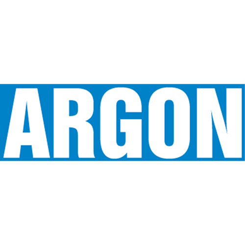 "Argon" Pipe Markers, Self-Adhesive, 2-1/2" H x 12" W, White on Blue Helyx Safety & Industrial Supplies