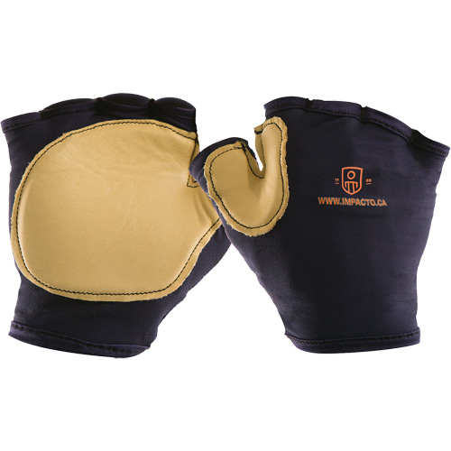 Gant antichoc sans doigts &agrave; prise d'outil, main droite, Taille T-petit, Paume Cuir fleur Helyx Safety & Industrial Supplies