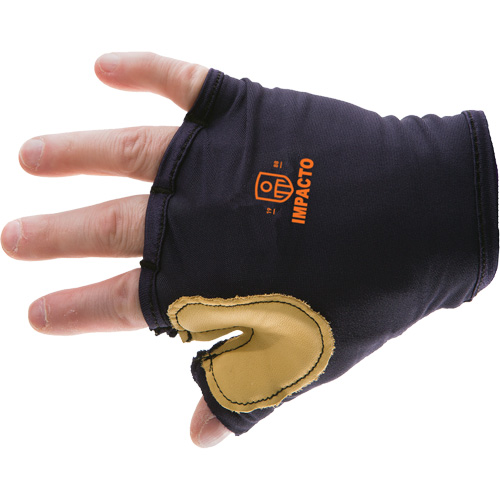 Gant antichoc sans doigts &agrave; prise d'outil, main droite, Taille T-petit, Paume Cuir fleur Helyx Safety & Industrial Supplies