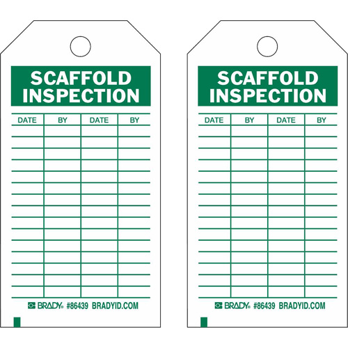 &eacute;tiquettes de rapport d'inspection, Polyester, 4" la x 7" h, Anglais Helyx Safety & Industrial Supplies