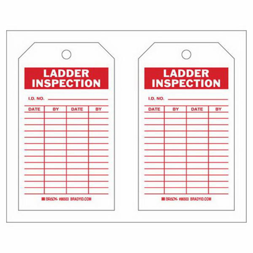&eacute;tiquettes de rapport d'inspection, Polyester, 4" la x 7" h, Anglais Helyx Safety & Industrial Supplies