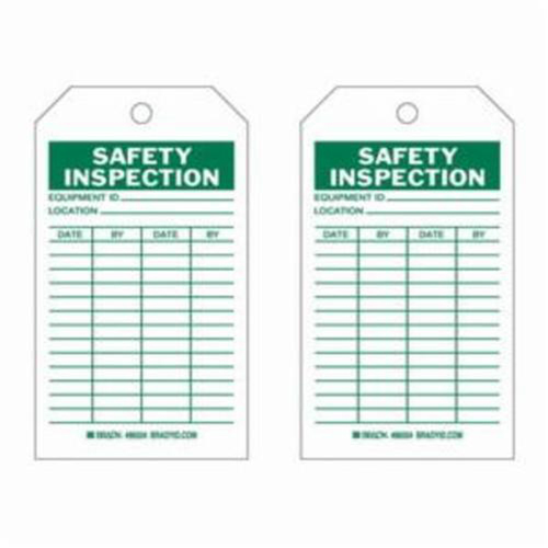&eacute;tiquettes d'inspection de s&eacute;curit&eacute;, Polyester, 4" la x 7" h, Anglais Helyx Safety & Industrial Supplies