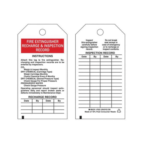 &eacute;tiquettes de rapport d'inspection, Polyester, 3" la x 5-3/4" h, Anglais Helyx Safety & Industrial Supplies