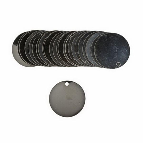 Blank Write-On Valve Tags, Stainless Steel, 1.5" dia Helyx Safety & Industrial Supplies