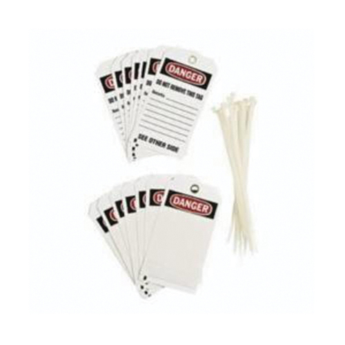 &eacute;tiquettes auto-plastifiantes pour la pr&eacute;vention des accidents, Polyester, 3" la x 5-3/4" h, Anglais Helyx Safety & Industrial Supplies