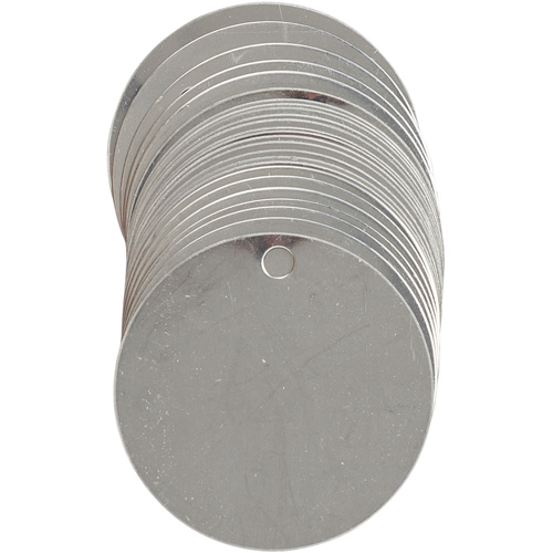 Blank Write-On Valve Tags, Stainless Steel, 2" dia Helyx Safety & Industrial Supplies