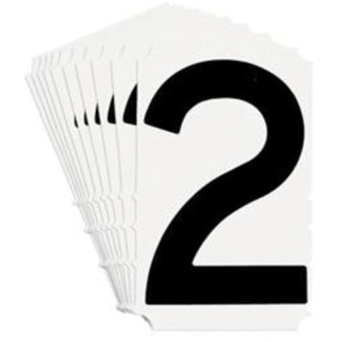 Quick-Align&reg; Individual Gothic Number and Letter Labels, 2, 4" H, Black Helyx Safety & Industrial Supplies