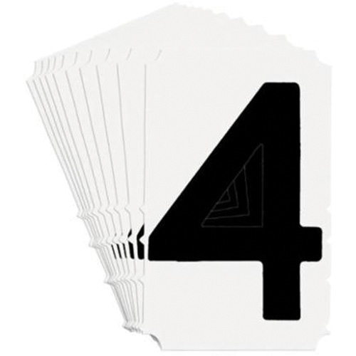 &eacute;tiquettes de lettres et chiffres gothiques individuels Quick-Align, 4, 4" h, Noir Helyx Safety & Industrial Supplies