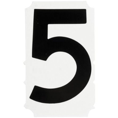 Quick-Align&reg; Individual Gothic Number and Letter Labels, 5, 4" H, Black Helyx Safety & Industrial Supplies