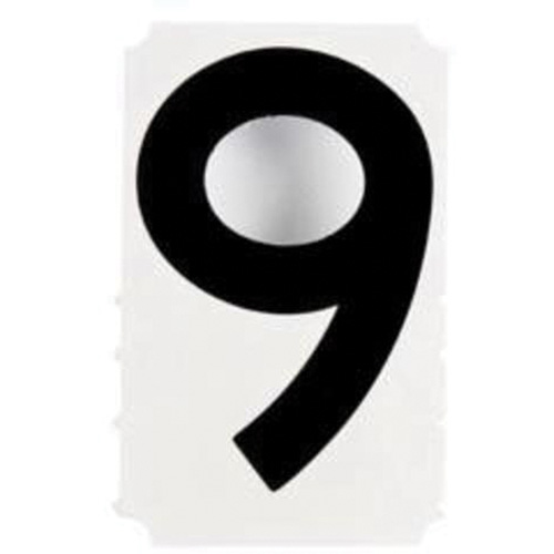 &eacute;tiquettes de lettres et chiffres gothiques individuels Quick-Align, 9, 4" h, Noir Helyx Safety & Industrial Supplies