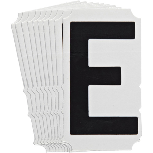 Quick-Align&reg; Individual Gothic Number and Letter Labels, E, 4" H, Black Helyx Safety & Industrial Supplies