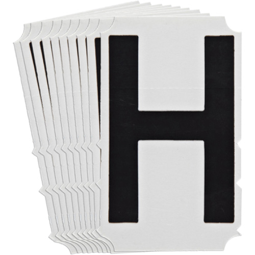 &eacute;tiquettes de lettres et chiffres gothiques individuels Quick-Align, H, 4" h, Noir Helyx Safety & Industrial Supplies