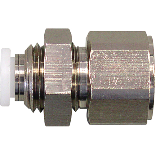 Raccord de cloison femelle filet&eacute;e Topfit, 1/4" dia., Polym&egrave;re Helyx Safety & Industrial Supplies