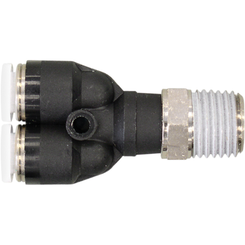 Raccord m&acirc;le en Y filet&eacute; Topfit, 1/2" dia., Polym&egrave;re Helyx Safety & Industrial Supplies