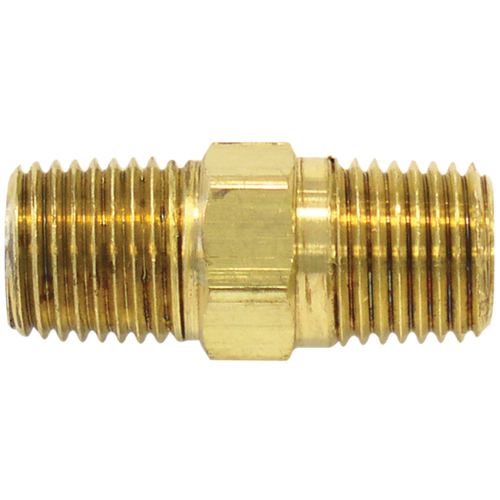 RACCORD HEXAGONAL,1/4"-1/4"NPT,LAITON, Laiton Helyx Safety & Industrial Supplies