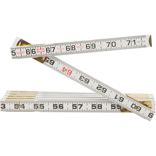 Red End&reg; Two Way&reg; Rule, 6' L, Wood, 1/16" Graduations Helyx Safety & Industrial Supplies