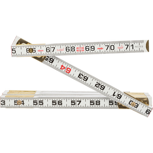Red End&reg; Flat Reading Rule, 6' L, Wood Helyx Safety & Industrial Supplies