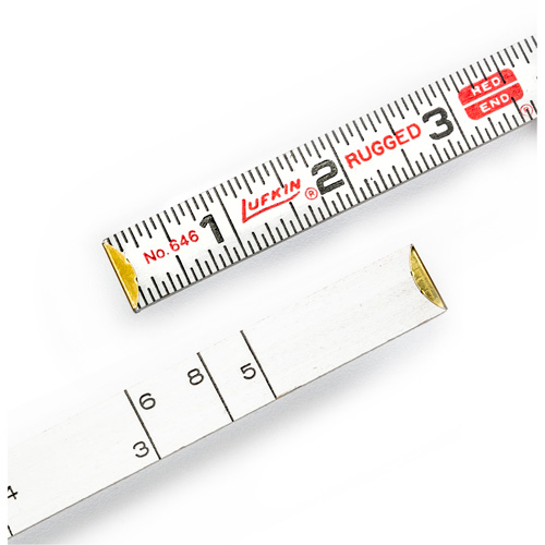 Red End&reg; Masonry Rule, 6' L, Wood, 1/16" Graduations Helyx Safety & Industrial Supplies
