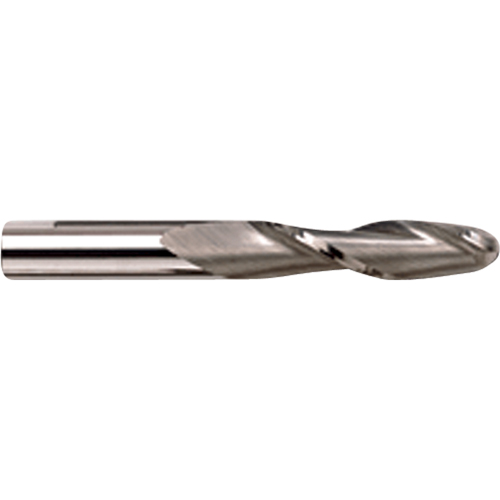 Ball End Extra Long Series End Mill, 1/4" Dia., 2 Flutes, Carbide Helyx Safety & Industrial Supplies