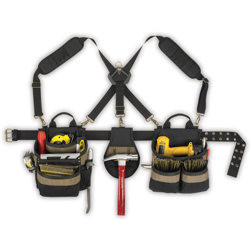 Ceintures combin&eacute;es 5 pi&egrave;ces avec 20 poches Comfortlift, Polyester, Noir Helyx Safety & Industrial Supplies