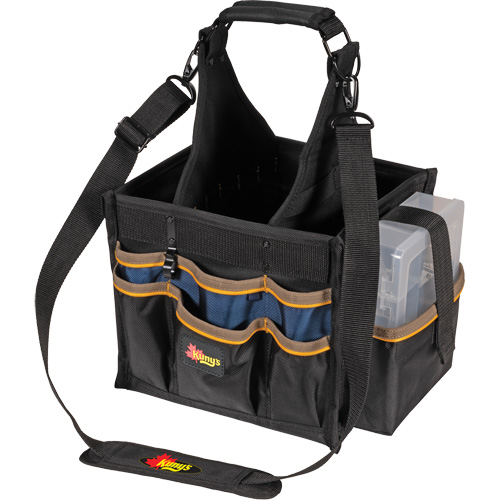 Large Electrical & Maintenance Tool Carrier, Polyester, 23 Pockets, Black Helyx Safety & Industrial Supplies