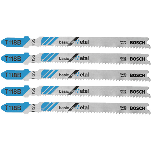 Lames de scie sauteuse de base pour le m&eacute;tal, Acier rapide, Tige en T, 3-5/8" lo Helyx Safety & Industrial Supplies