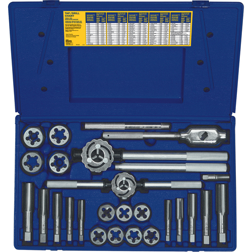 Hanson&reg; Fractional Tap & Hex Die Set, 25 Pieces Helyx Safety & Industrial Supplies