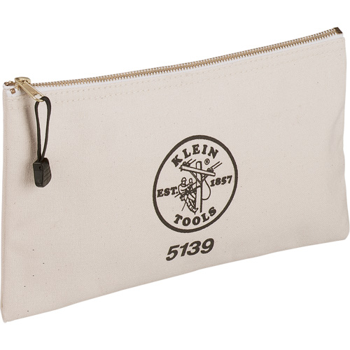 Pochette pour outils avec fermeture &agrave; glissi&egrave;re, Toile, 1 pochettes, Beige Helyx Safety & Industrial Supplies