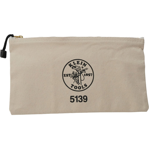 Pochette pour outils avec fermeture &agrave; glissi&egrave;re, Toile, 1 pochettes, Beige Helyx Safety & Industrial Supplies