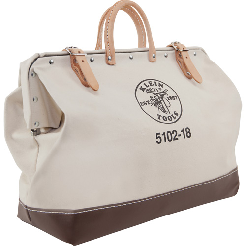 Heavy-Duty 18" Tool Bag, Canvas, 1 Pockets, Beige Helyx Safety & Industrial Supplies